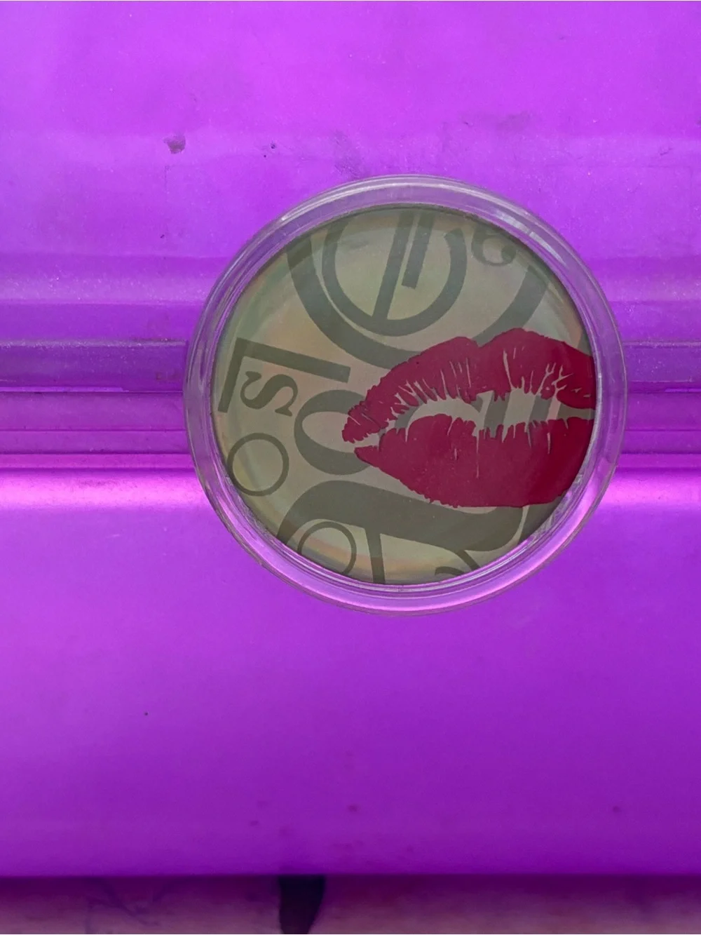 Vintage Caboodles Jellies Purple Sparkle Translucent Makeup Case Box Travel